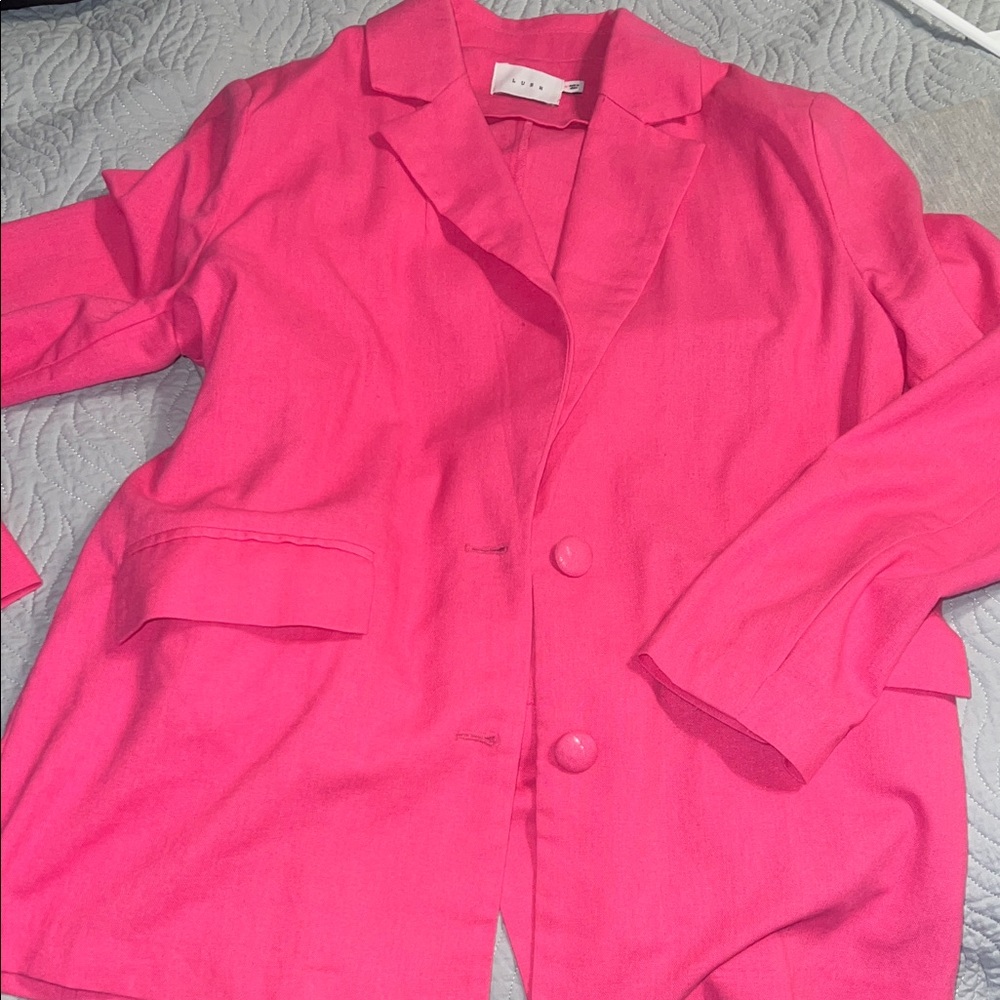 LUSH Women's linen blend Blazer Jacket